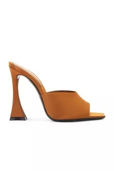Сандалии Hall-мюли Saint Laurent, цвет Autumn Brown