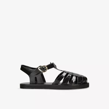 Сандалии Homeria fisherman из кожи и желе Ancient Greek Sandals, черный