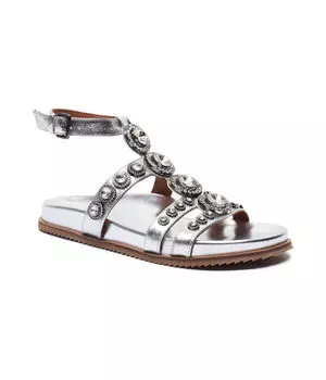 Сандалии кожаные Kurt Geiger Octavia Flexi Gladiator, серебряный