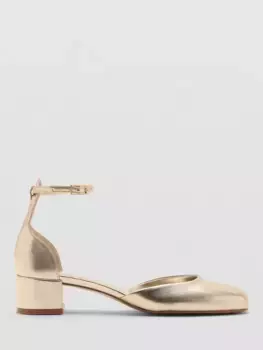 Сандалии Mango Alexa Metallic Low, золотой