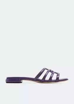 Сандалии Miu Miu Padded Leather, фиолетовый