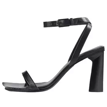 Сандалии moon small cowhide straps high heels black sandals Balenciaga, черный