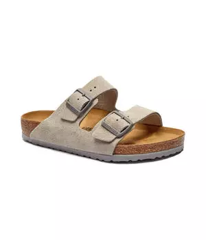 Сандалии мужские Birkenstock Аризона замшевые, серый