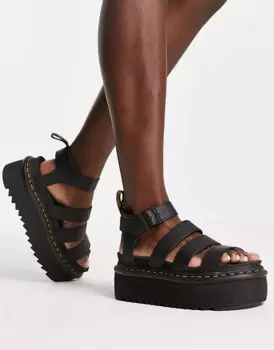 Сандалии на платформе Dr Martens Blaire Quad, черный