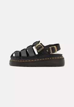 Сандалии на платформе WRENLIE Dr. Martens, цвет black grizzly