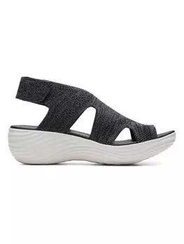Сандалии на плоской подошве Clarks, антрацит