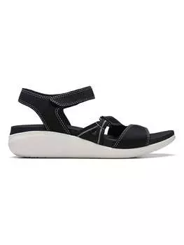 Сандалии на плоской подошве Clarks, черный