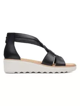 Сандалии на плоской подошве Clarks, черный