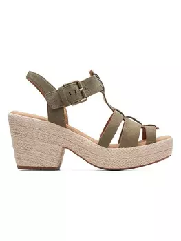 Сандалии на плоской подошве Clarks, хаки