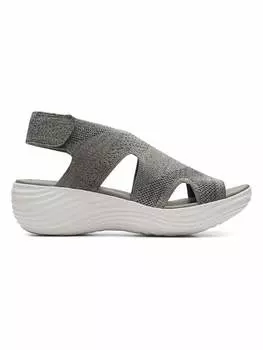 Сандалии на плоской подошве Clarks, серый