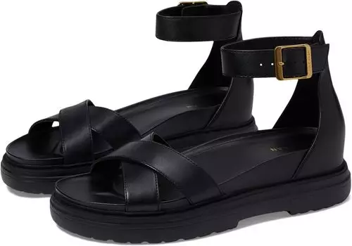 Сандалии на плоской подошве Fraya Sandal Cole Haan, черная кожа