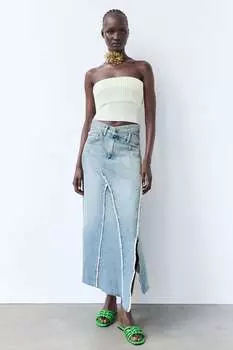 Сандалии на плоской подошве с ремнями Zara, зеленый