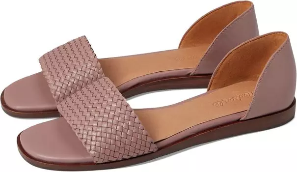 Сандалии на плоской подошве The Nelda d'Orsay Flat: Woven Edition Madewell, цвет Warm Thistle