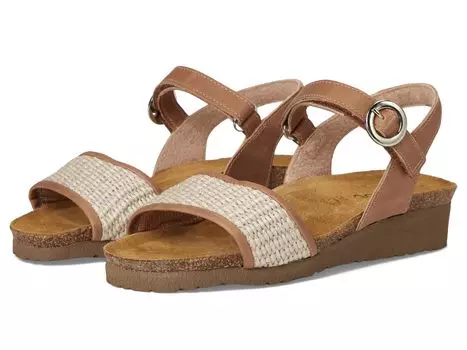 Сандалии Naot Cecile, цвет Latte Brown Leather/Sand Raffia