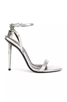 Сандалии Padlock Pointy Naked 105 Tom Ford, серебряный