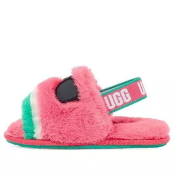Сандалии пушистые, да Ugg, розовый
