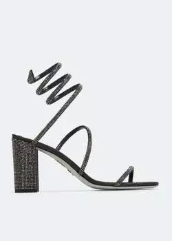 Сандалии Ren Caovilla Cleo Crystal-Embellished, серый