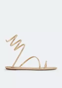 Сандалии Ren Caovilla Cleo Flat, бежевый
