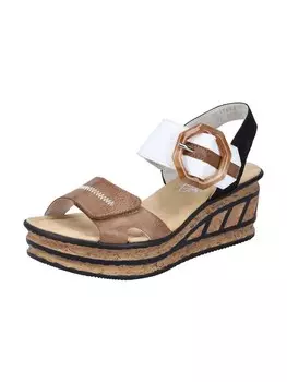 Сандалии Rieker, цвет Brown/White