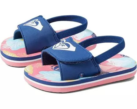 Сандалии Roxy Finn, цвет Dazzling Blue/Hot Coral