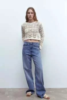 Сандалии с бахромой ZARA, бежевый
