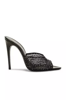Сандалии Saint Laurent Blonde Mule, цвет Nero & Jet