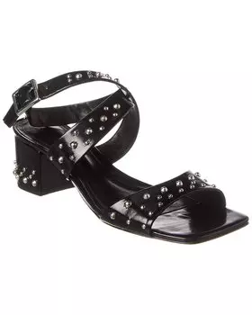 Сандалии Schutz Lizzy Mid Block из кожи, черный