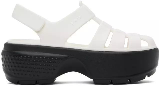 Сандалии Stomp Fisherman белого цвета Crocs