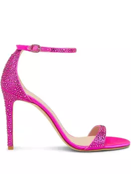 Сандалии Stuart Weitzman 100 мм Nudist Shine, розовый