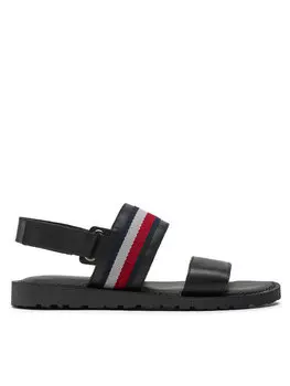 Сандалии Tommy Hilfiger Core Hilfiger Lth Strappy Sandal, черный