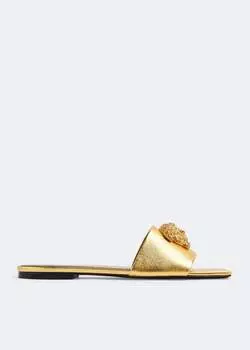 Сандалии VERSACE La Medusa flat sandals, золотой
