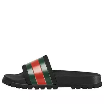 Сандалии web slide 'black' Gucci, черный