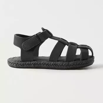 Сандалии Zara Jute And Leather Cage, темно-серый