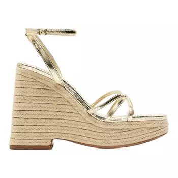 Сандалии Zara Wedge With Straps, золотой