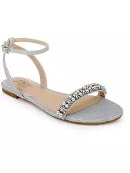 Сандалии женские Jewel Badgley Mischka, серебряный
