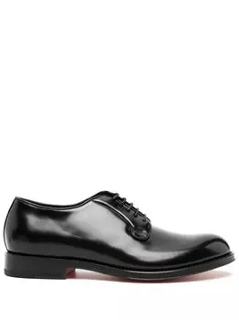 Santoni глянцевые туфли дерби, черный