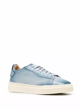 Santoni кеды с выцветшим эффектом, синий