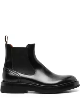 Santoni кожаные ботинки челси, черный