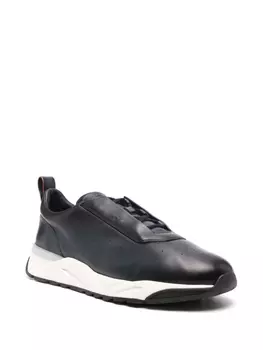 Santoni кожаные кроссовки, синий