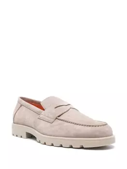 Santoni замшевые мокасины