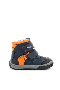 Сапоги из экокожи на липучке Kickers Kids, оранжевый