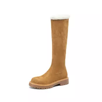 Сапоги Mo Lin Knee-high Boots Women's, цвет Black Fleece-lined