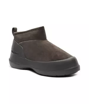 Сапоги Moon Boot зимние кожаные, серый
