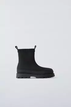 Сапоги-носки ZARA, черный
