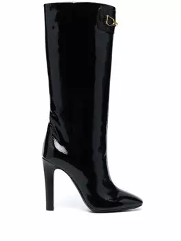 Сапоги по колено Saint Laurent, черный