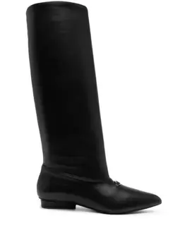 Сапоги с декором Gancini Ferragamo, черный