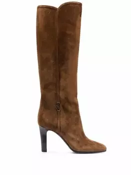Сапоги с логотипом Saint Laurent, коричневый
