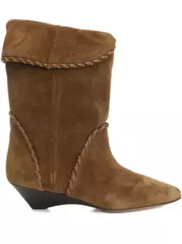 Сапоги с плетеной отделкой ISABEL MARANT, коричневый