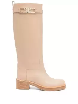 Сапоги с пряжкой Ferragamo, коричневый