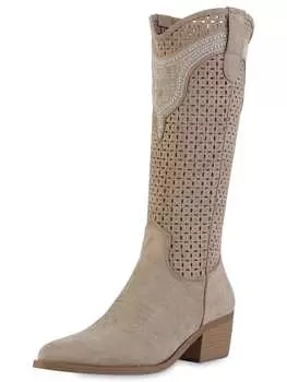 Сапоги VAN HILL, цвет khaki velours